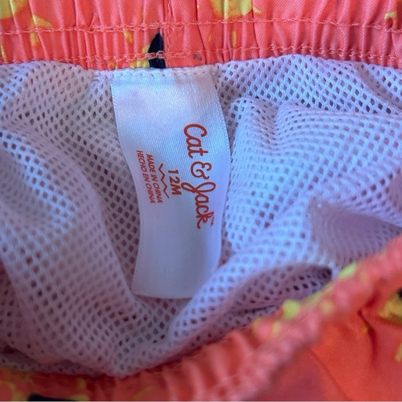Cat & Jack Yellow and Orange Swim Trunks & Rash Guard - Picture 7 of 7